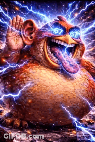 Angry Bird With Glasses Number 67 GIF