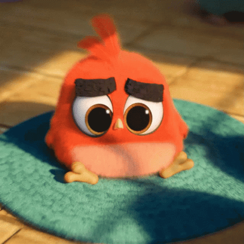 Angry Birds Baby Red Looking Around GIF