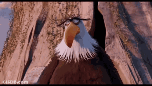 Angry Birds Bald Eagle Standing GIF