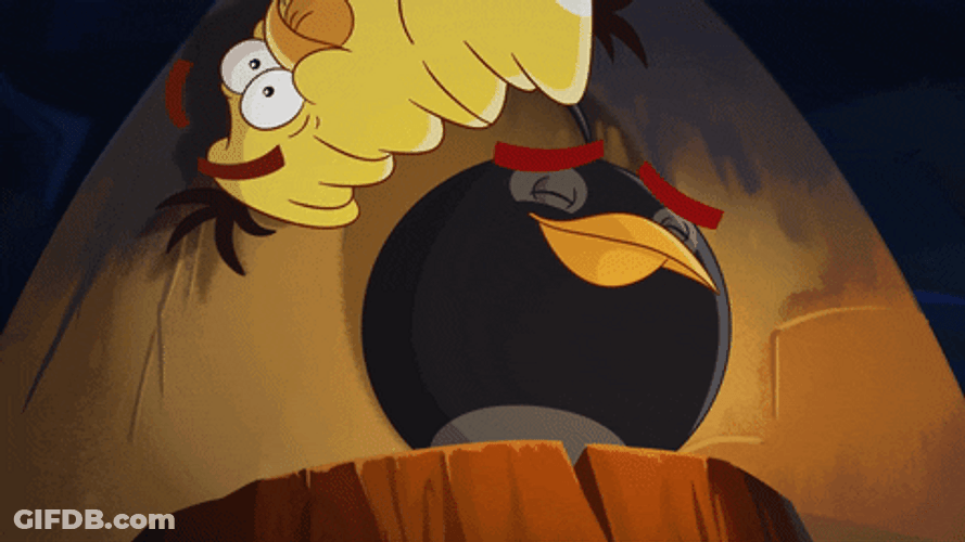 Angry Birds Flexible Chuck Dancing GIF