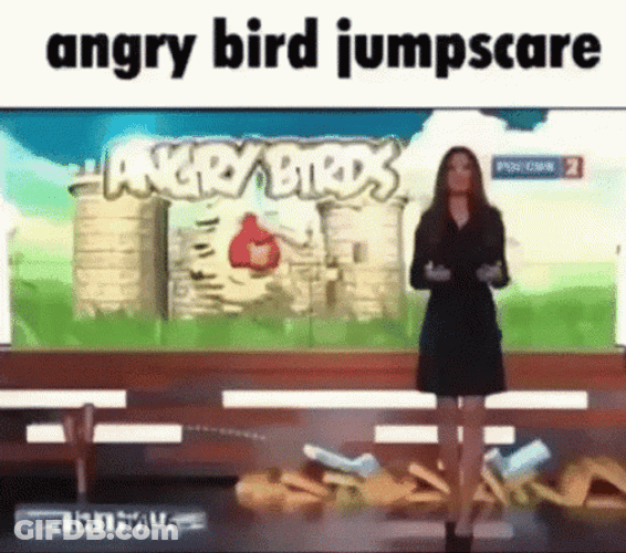Angry Birds Funny Jump Scare GIF