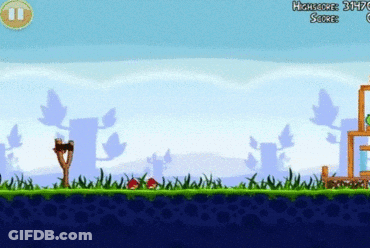 Angry Birds Game Score 3174 GIF