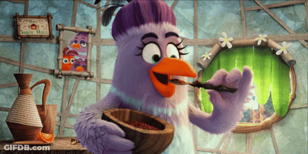 Angry Birds Helen Giving Lunch GIF