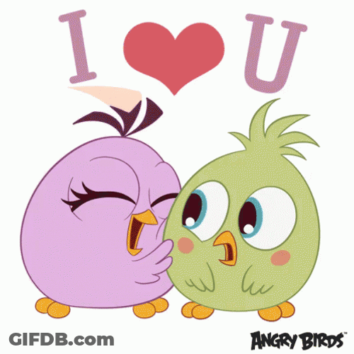 Angry Birds I Love You Hug GIF