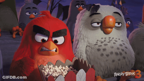 Angry Birds Movie Poster Red Bird And Owl GIF