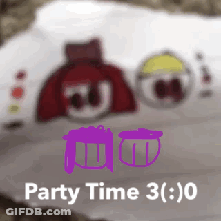 Angry Birds Party Time 3 Purple GIF