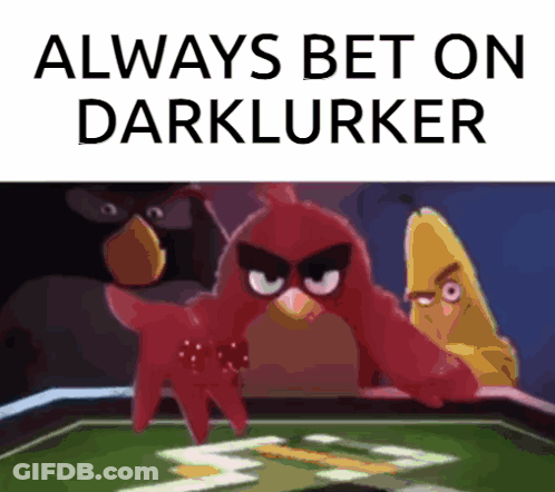 Angry Birds Playing A Game With The Words Always Bet On Darklurker Above Them GIF