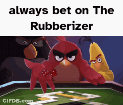 Angry Birds Playing Game Always Bet On Rubberizer GIF