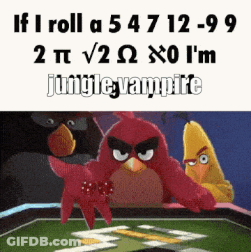Angry Birds Playing Game If I Roll A 547 12-99 GIF