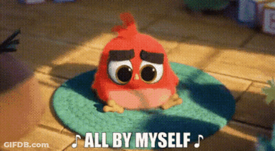 Angry Birds Red All By Myself GIF