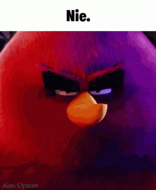 Angry Birds Red Dangerous Stare GIF