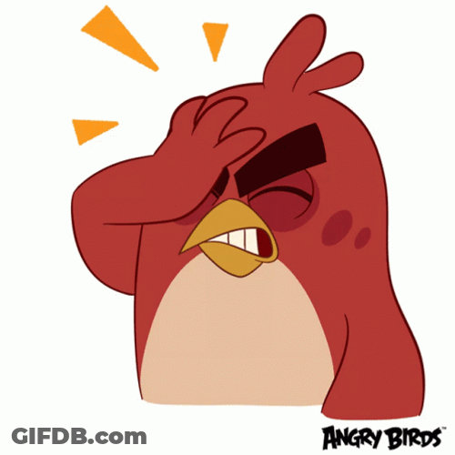Angry Birds Red Facepalm Ugh GIF