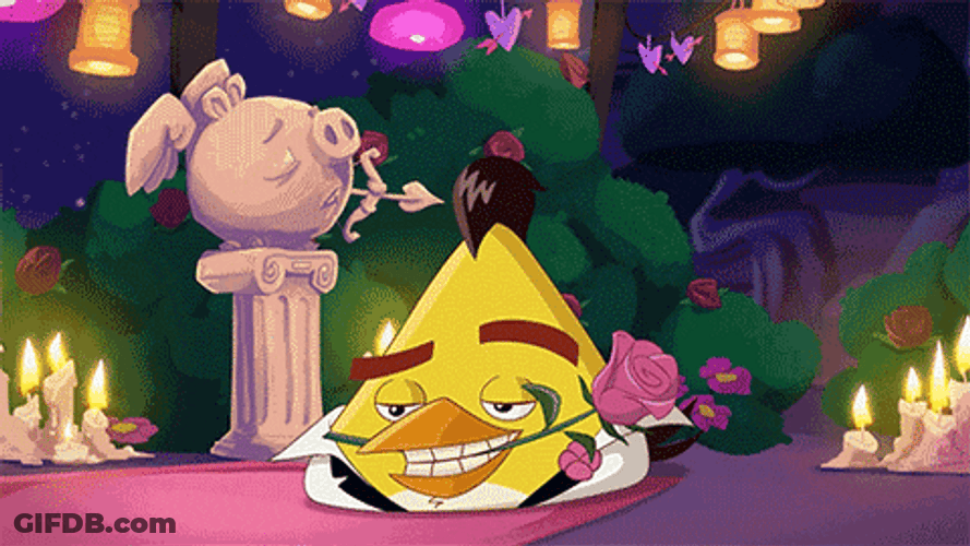 Angry Birds Toon Flirty Chuck GIF
