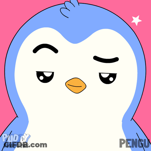 Angry Blue And White Penguin Saying Pengu GIF