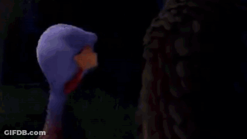 Angry Cartoon Bird Close Up GIF