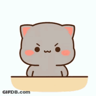 Angry Cartoon Cat Sitting GIF