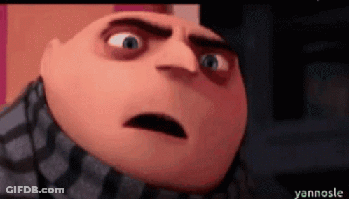Angry Cartoon Character Close Up GIF