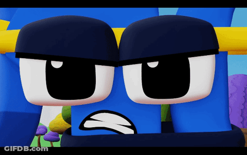 Angry Cartoon Character Face GIF