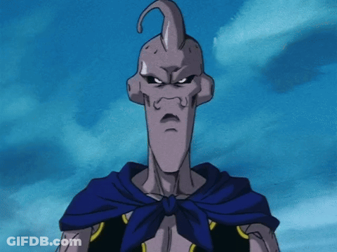 Angry Cartoon Character In Blue Cape GIF