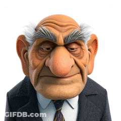 Angry Cartoon Character In Suit And Tie GIF