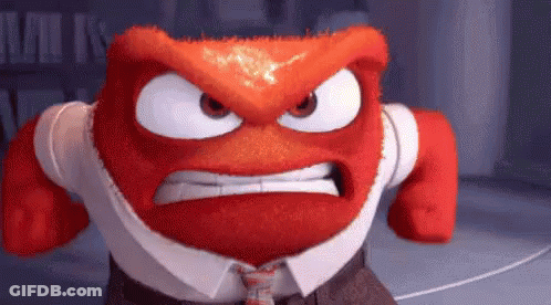 Angry Cartoon Character In Tie And White Shirt GIF
