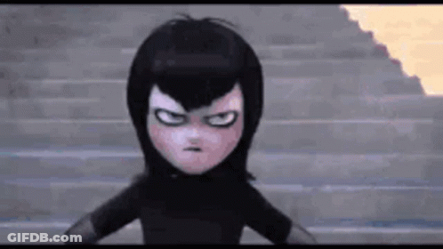 Angry Cartoon Character On Stairs GIF