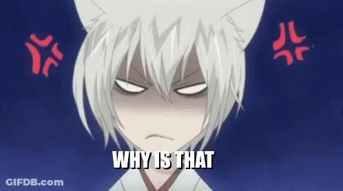 Angry Cartoon Character With White Hair And Cat Ears GIF