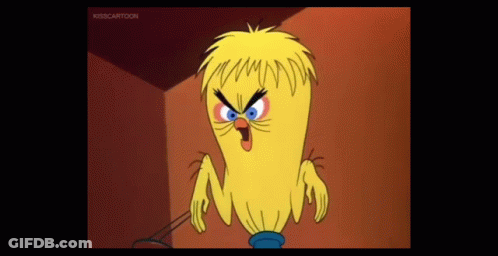 Angry Cartoon Chicken GIF
