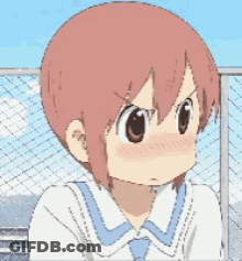 Angry Cartoon Girl With Short Red Hair And Blue Tie GIF