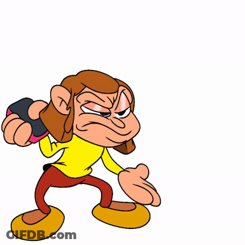 Angry Cartoon Monkey With Text GIF