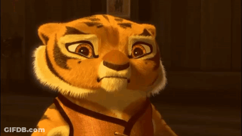 Angry Cartoon Tiger Close Up GIF