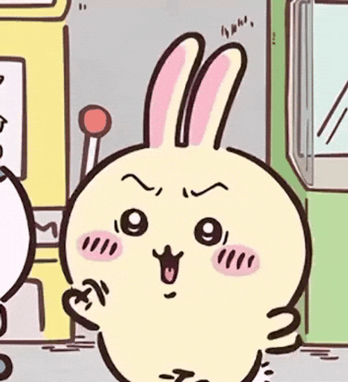Angry Chiikawa Usagi Reaction GIF