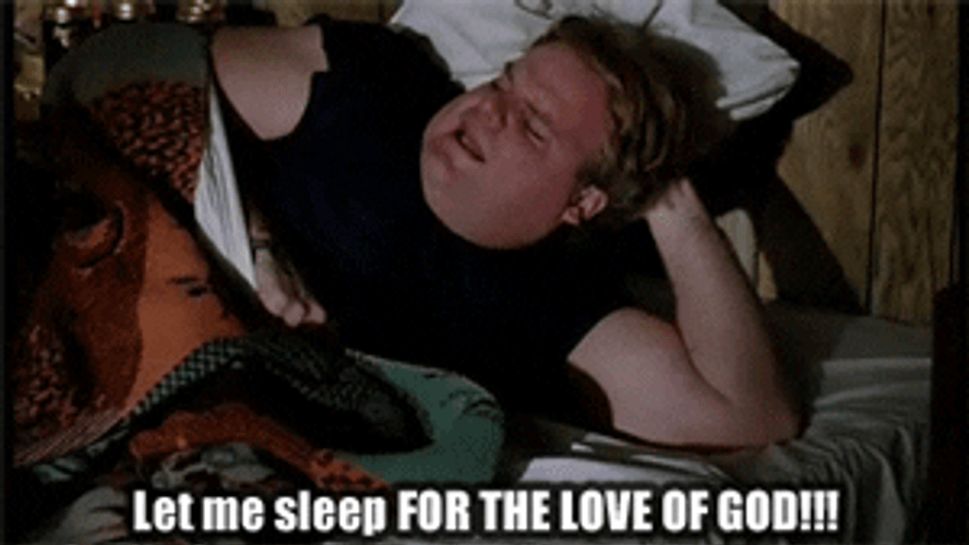 Angry Chris Farley Cant Sleep GIF