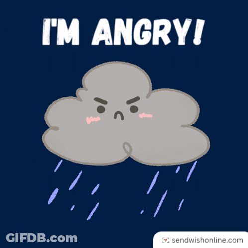 Angry Cloud With Lightning And I M Angry GIF