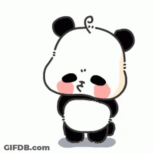 Angry Cute Panda Sticker GIF