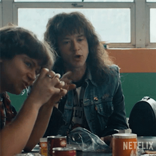 Angry Eddie Munson Says Shut Up GIF