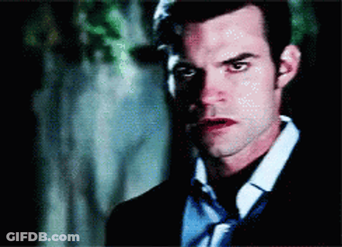 Angry Elijah Mikaelson Vampire Diaries Fangs GIF
