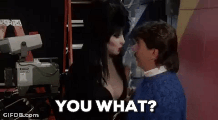 Angry Elvira You What GIF