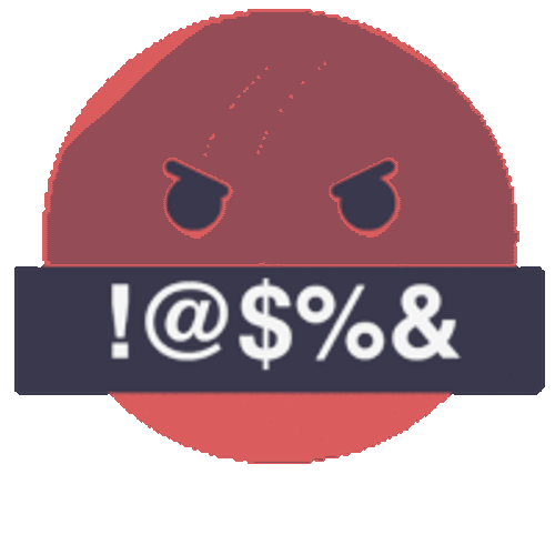 Angry Emoji Bad Language Emoji Sticker GIF