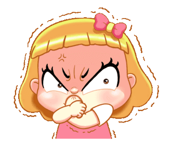 Angry Face Cute Cartoon Girl GIF
