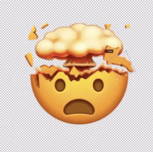 Angry Face Emoji Exploding GIF