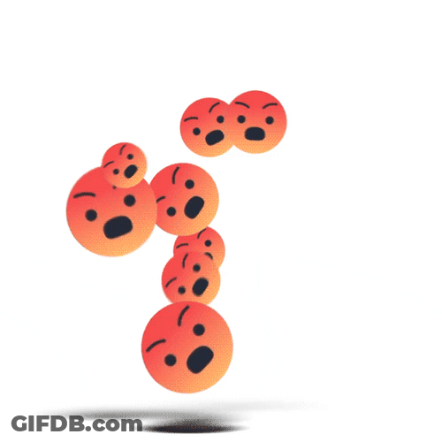 Angry Face Emojis Floating GIF