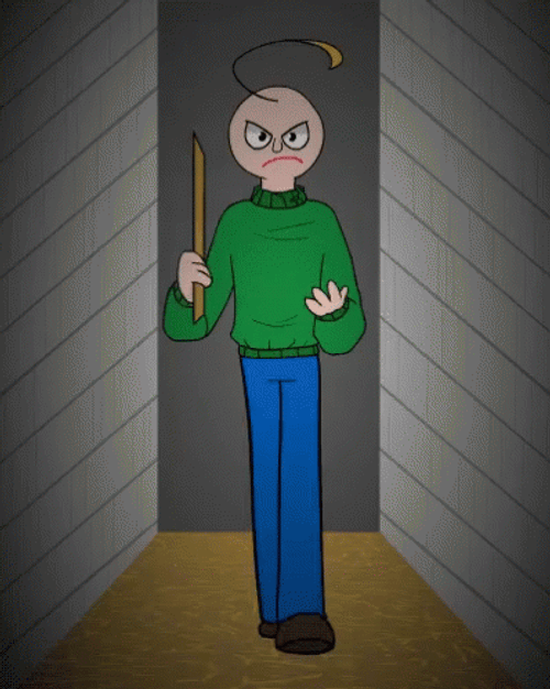 Angry Face Of Baldi GIF