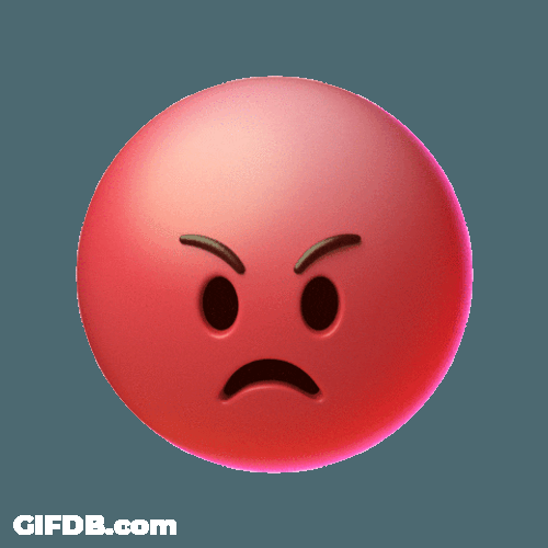 Angry Face Red Emoji GIF