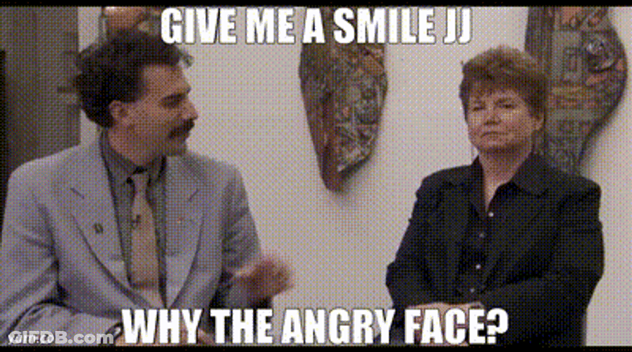 Angry Face Woman Interviewed GIF