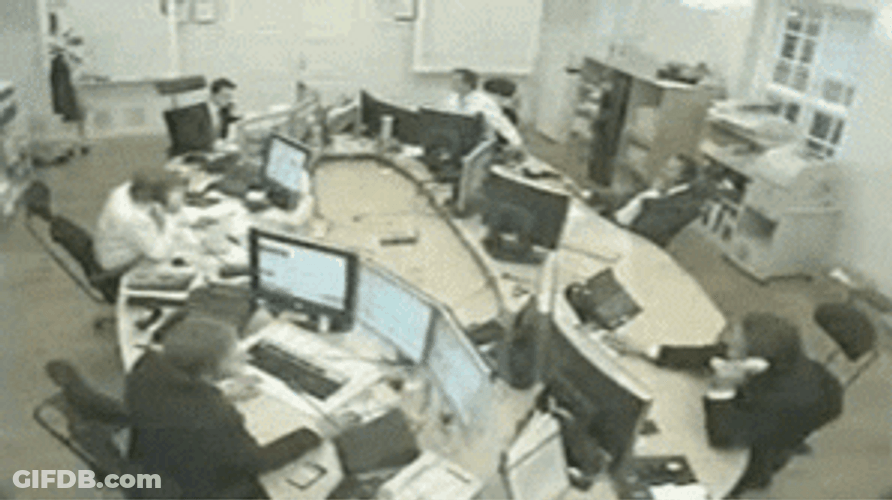 Angry Fight Office GIF