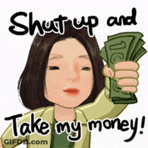 Angry Girl Take My Money GIF
