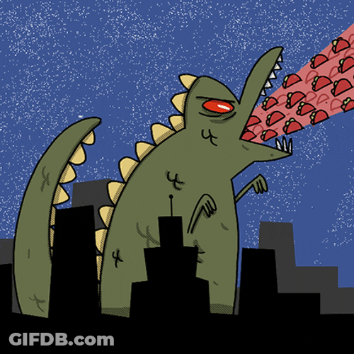 Angry Godzilla Dance Of Fire GIF