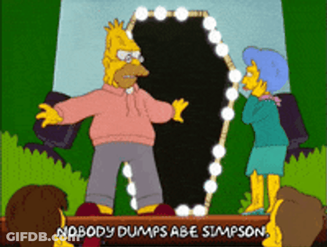 Angry Grandpa Simpson Yelling On Stage GIF