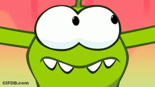Angry Green Cartoon Character With Big Eyes GIF